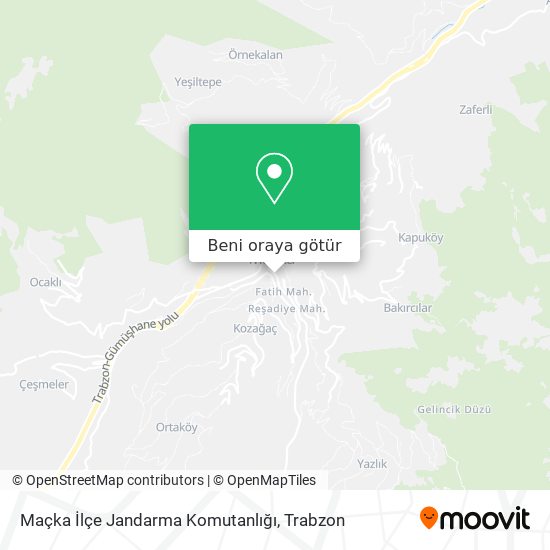 Maçka İlçe Jandarma Komutanlığı harita