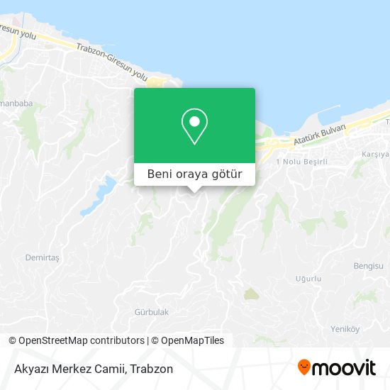 Akyazı Merkez Camii harita