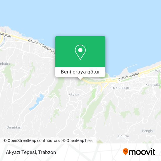 Akyazı Tepesi harita