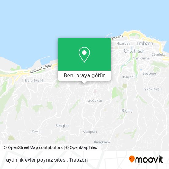 aydınlık evler poyraz sitesi harita
