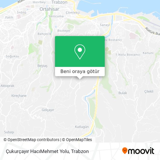 Çukurçayır HacıMehmet Yolu harita