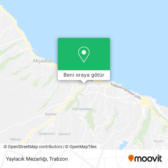 Yaylacık Mezarlığı harita