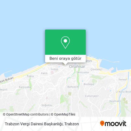 Trabzon Vergi Dairesi Başkanlığı harita