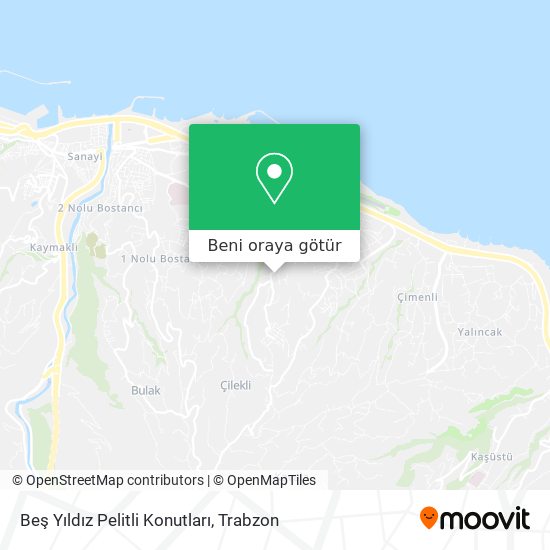 Beş Yıldız Pelitli Konutları harita