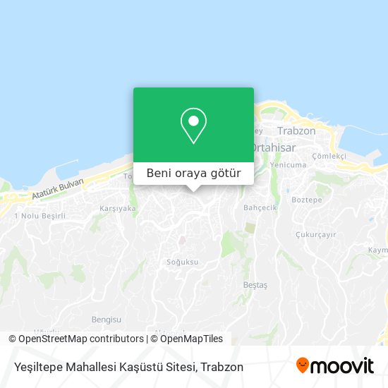 Yeşiltepe Mahallesi Kaşüstü Sitesi harita