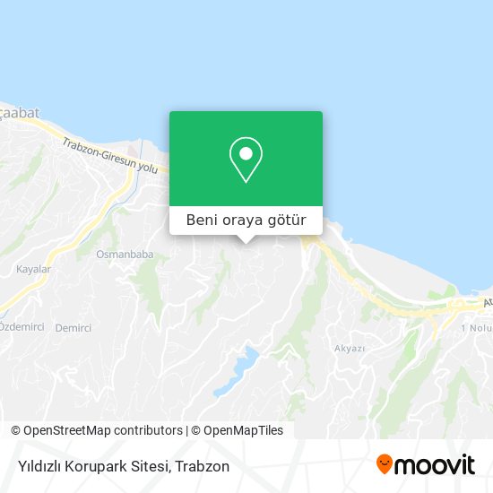 Yıldızlı Korupark Sitesi harita