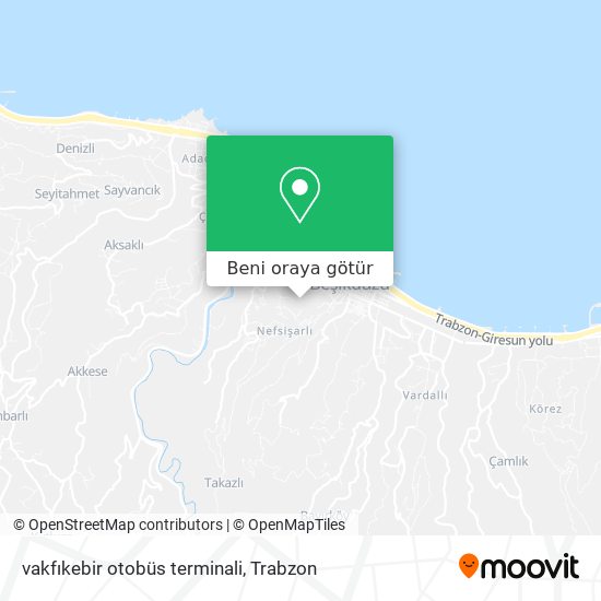 vakfıkebir otobüs terminali harita