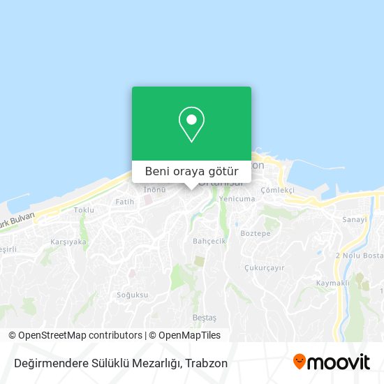 Değirmendere Sülüklü Mezarlığı harita