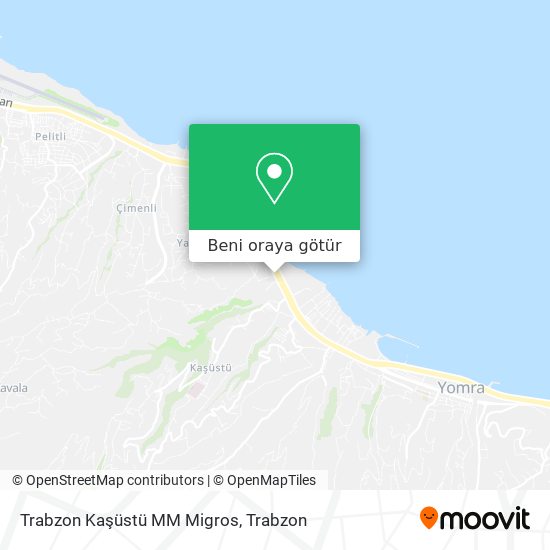 Trabzon Kaşüstü MM Migros harita