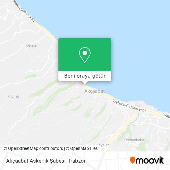 Akçaabat Askerlik Şubesi harita