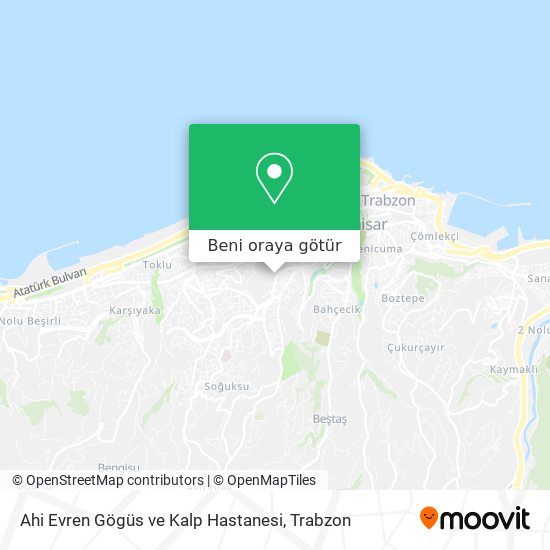 Ahi Evren Gögüs ve Kalp Hastanesi harita