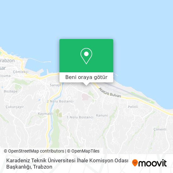 Karadeniz Teknik Üniversitesi İhale Komisyon Odası Başkanlığı harita