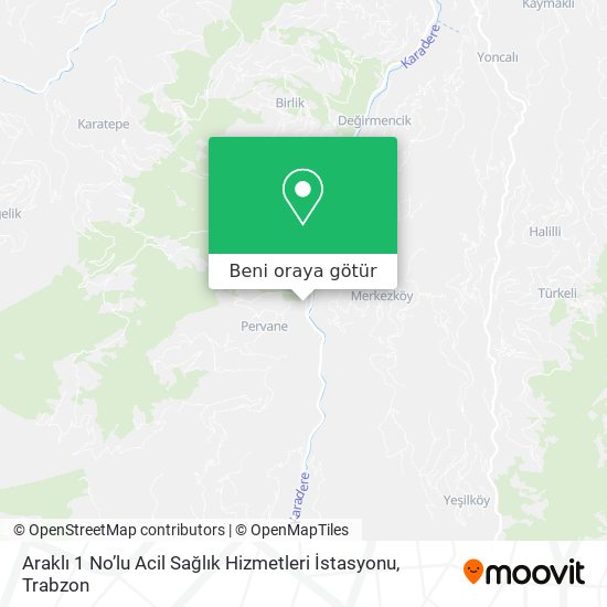 Araklı 1 No’lu Acil Sağlık Hizmetleri İstasyonu harita