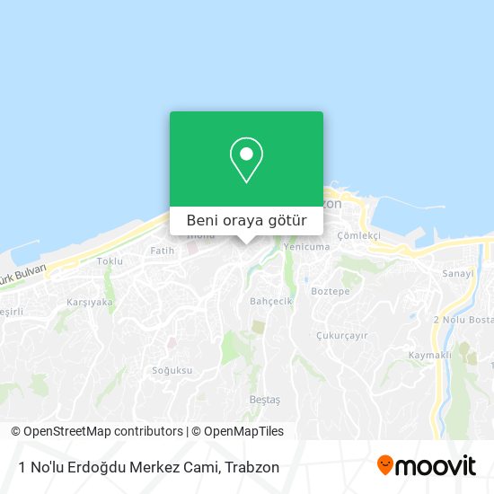 1 No'lu Erdoğdu Merkez Cami harita