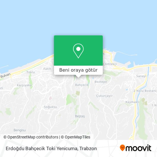 Erdoğdu Bahçecik Toki Yenicuma harita