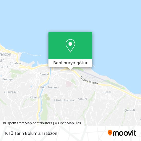 KTÜ Târih Bölümü harita
