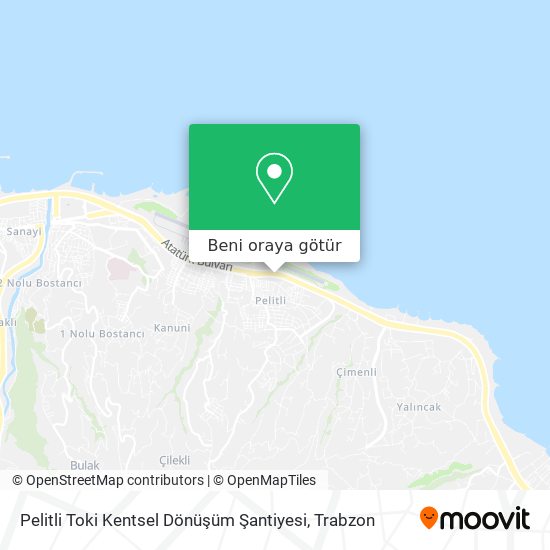 Pelitli Toki Kentsel Dönüşüm Şantiyesi harita