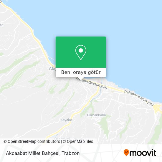 Akcaabat Millet Bahçesi harita