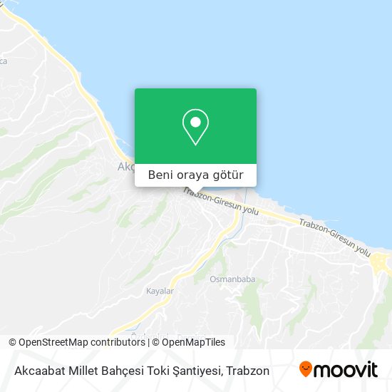 Akcaabat Millet Bahçesi Toki Şantiyesi harita
