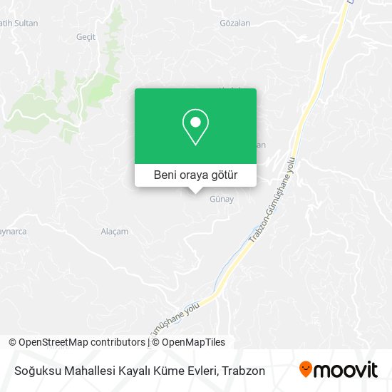 Soğuksu Mahallesi Kayalı Küme Evleri harita