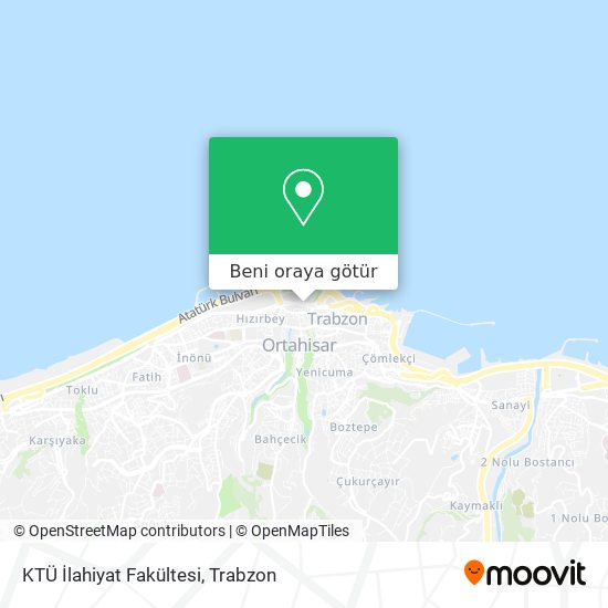 KTÜ İlahiyat Fakültesi harita