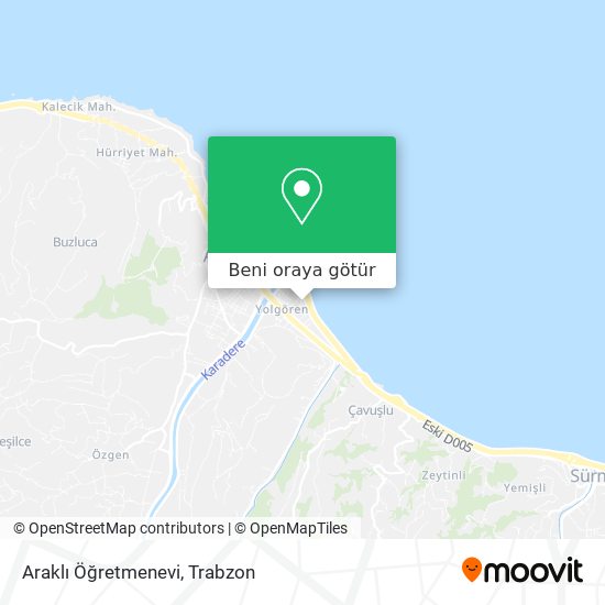 Araklı Öğretmenevi harita