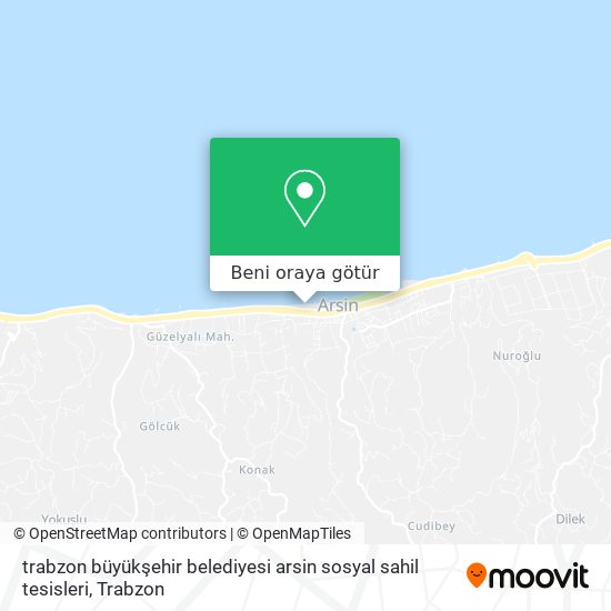trabzon büyükşehir belediyesi arsin sosyal sahil tesisleri harita