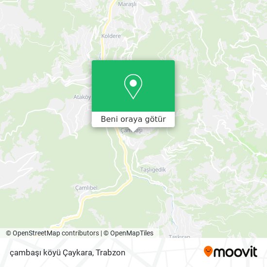 çambaşı köyü Çaykara harita