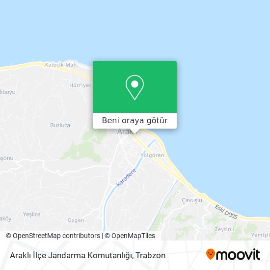 Araklı İlçe Jandarma Komutanlığı harita