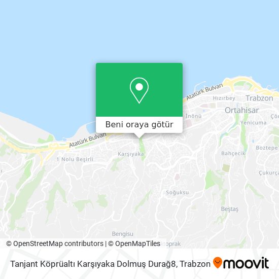 Tanjant Köprüaltı Karşıyaka Dolmuş Durağ8 harita