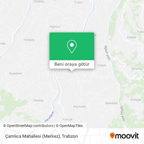 Çamlıca Mahallesi (Merkez) harita