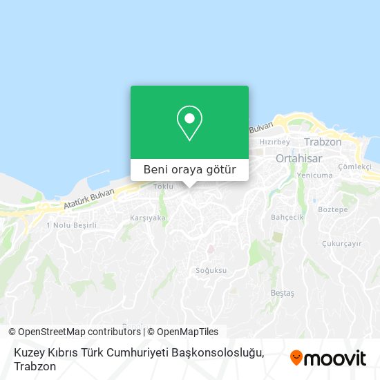 Kuzey Kıbrıs Türk Cumhuriyeti Başkonsolosluğu harita