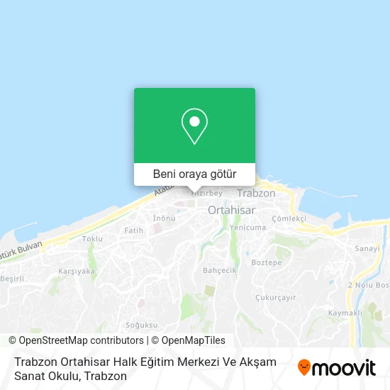 Trabzon Ortahisar Halk Eğitim Merkezi Ve Akşam Sanat Okulu harita