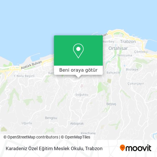 Karadeniz Özel Eğitim Meslek Okulu harita