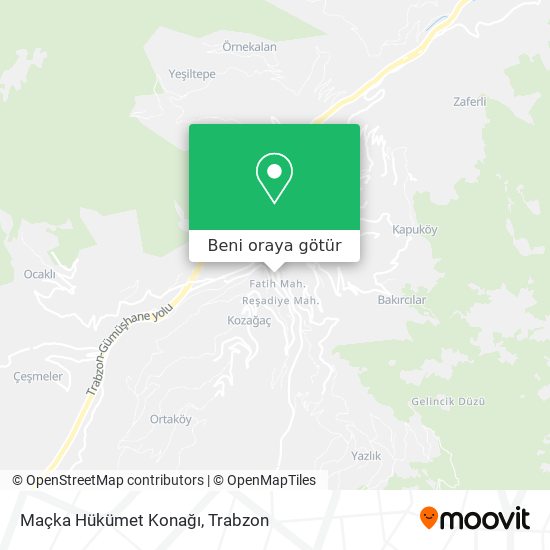 Maçka Hükümet Konağı harita