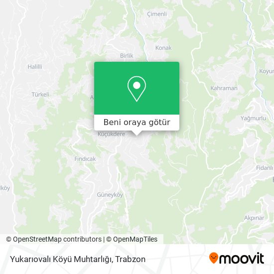Yukarıovalı Köyü Muhtarlığı harita