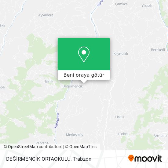 DEĞİRMENCİK ORTAOKULU harita