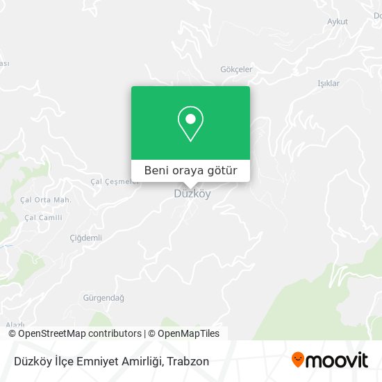 Düzköy İlçe Emniyet Amirliği harita
