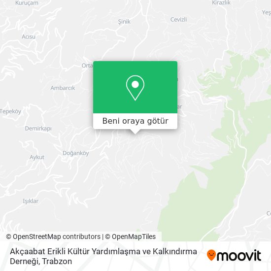 Akçaabat Erikli Kültür Yardımlaşma ve Kalkındırma Derneği harita