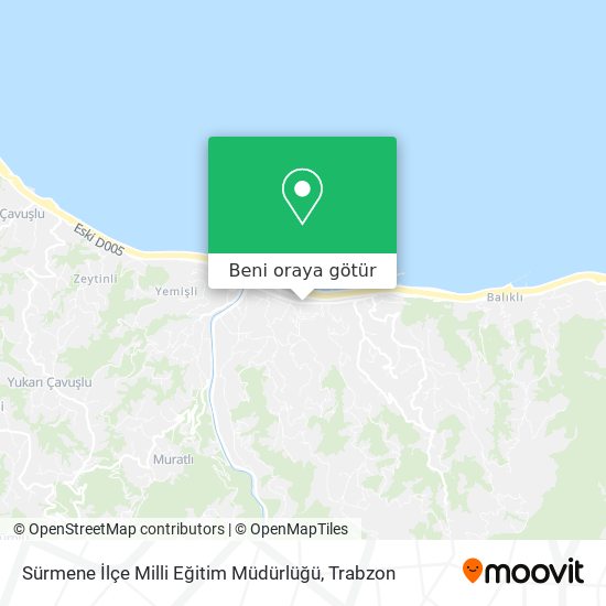 Sürmene İlçe Milli Eğitim Müdürlüğü harita