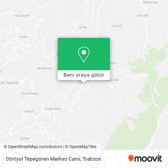 Dörtyol Tepegören Merkez Cami harita