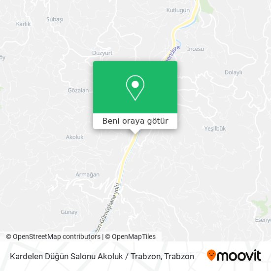 Kardelen Düğün Salonu Akoluk / Trabzon harita