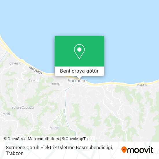 Sürmene Çoruh Elektrik Işletme Başmühendisliği harita