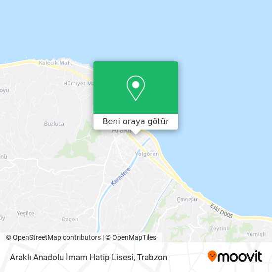 Araklı Anadolu İmam Hatip Lisesi harita