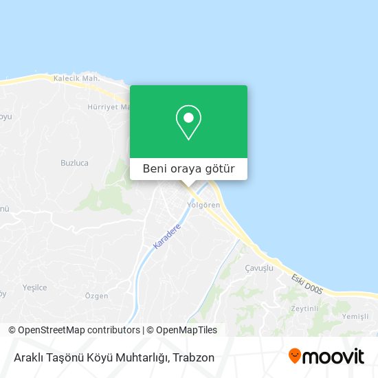 Araklı Taşönü Köyü Muhtarlığı harita