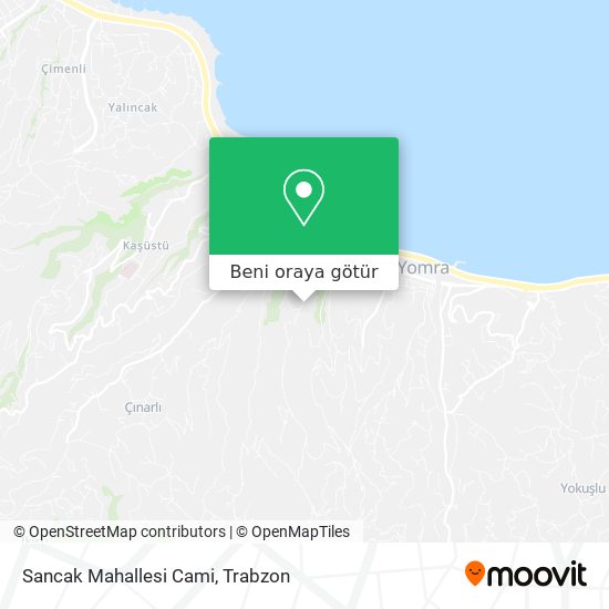 Sancak Mahallesi Cami harita