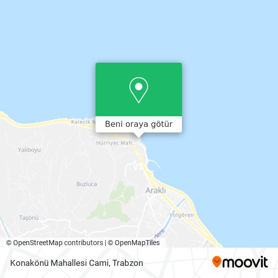 Konakönü Mahallesi Cami harita