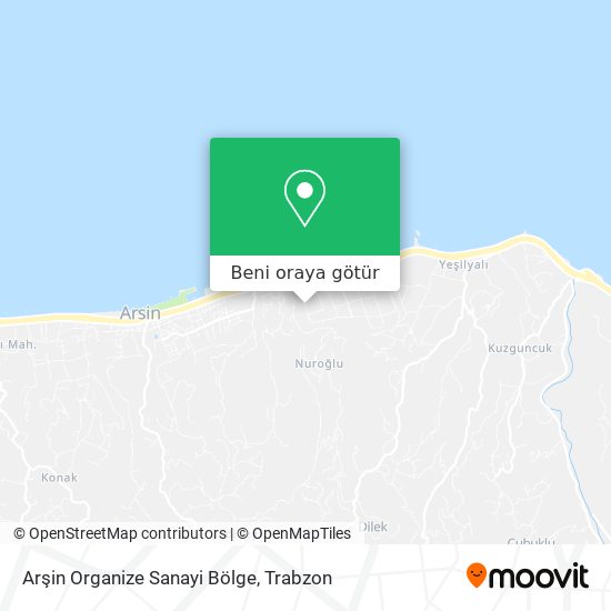 Arşin Organize Sanayi Bölge harita