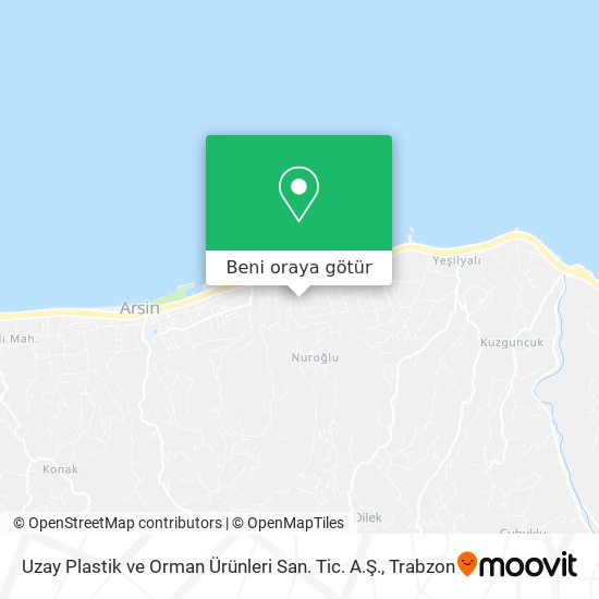 Uzay Plastik ve Orman Ürünleri San. Tic. A.Ş. harita