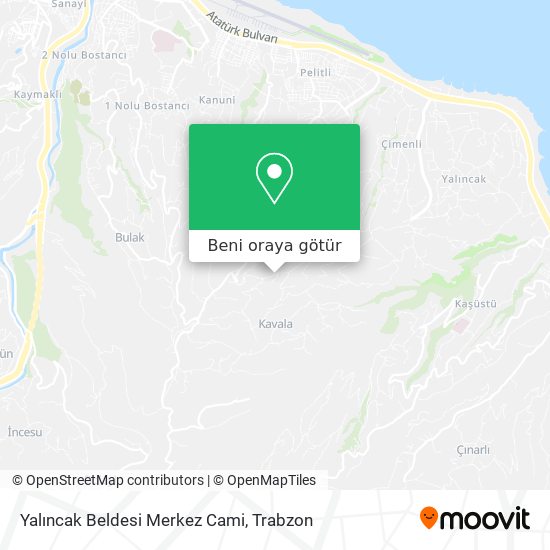 Yalıncak Beldesi Merkez Cami harita